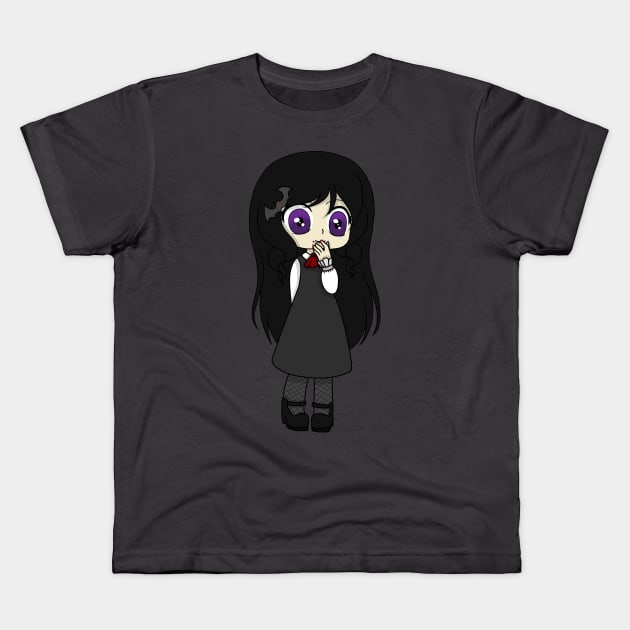 vampire chibi girl Kids T-Shirt by LillyTheChibi